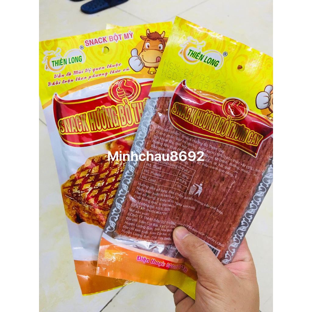 Snack vị sườn bò xé 3k, snack hương bò
