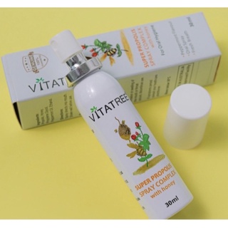 Xịt keo ong Vitatree Super Propolis Spray Complex With Manuka 15+ - Chai 25ml - Đau Họng Viêm Họng, Thơm Miệng