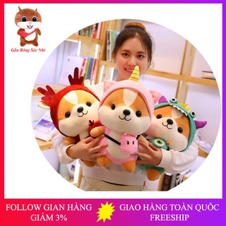 Gấu Bông Thú Nhồi Bông Chó Shiba Cosplay Xinh Xắn