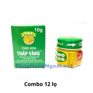Cao xoa Tháp Vàng - Gold tower balm 10g- Combo 12 lọ nguyên hộp
