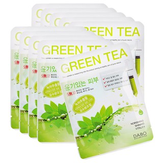 Hàng Chính Hãng- Đắp Mặt Nạ Trà Xanh Xóa Mụn Thâm, Dưỡng Trắng Da DABO GREEN TEA Hàn quốc 23g/Gói