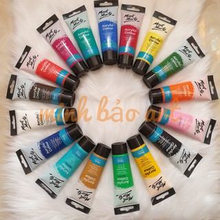 BỘ 24 MÀU TUÝP 75 ML MONT MARTE STUDIO ACRYLIC (VẼ TRÊN TƯỜNG, GỖ, VẢI, KÍNH...)