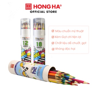 [Mã LIFEMALL995 giảm 10% đơn 99K] Bút chì màu Oringa Hồng Hà | 12/18/24 màu kèm gọt