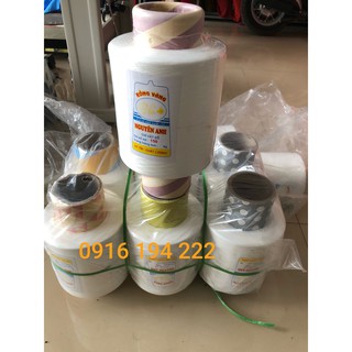 Chỉ tơ vắt sổ trắng hiệu Rồng Vàng 1kg/1 cuộn