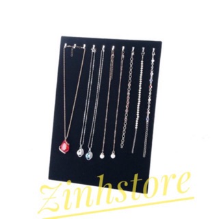 kệ nhung treo dây chuyền 10 móc