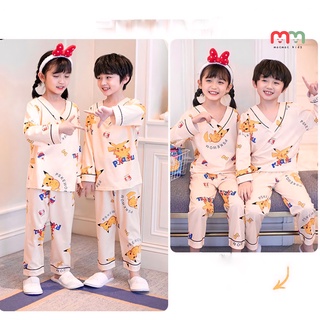Đồ ngủ pijama thun cotton bé trai bé gái dài tay cao cấp mềm mịn mát cho bé 10kg đến 24kg
