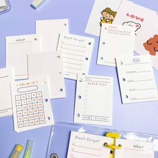 Ruột / Refill sổ còng mini đựng card (Không kèm bìa) Nhà Cam