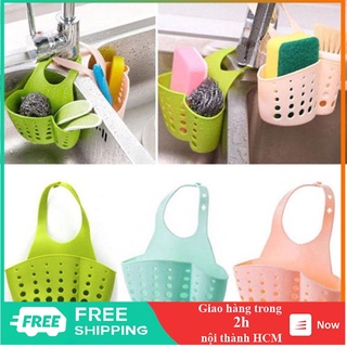 Giỏ nhựa đựng khăn rửa chén quai gài chắc chắn treo vòi nước - GD0023