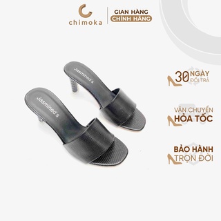 Guốc Nữ CHIMOKA 7cm Gót Nhọn Chất Liệu Da Sần 4354