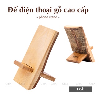 Đế điện thoại, giá đỡ máy tính bảng lưng vỏ gỗ cao cấp, độc đáo làm từ gỗ tự nhiên