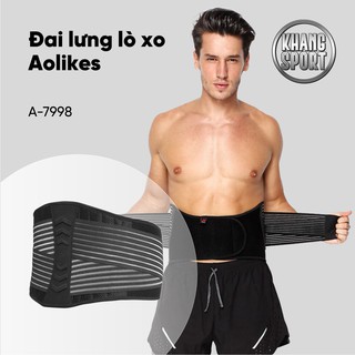 Đai Lưng Có Lò Xo Aolikes A-7998 | Đai Lưng Có Lò Xo Hỗ Trợ Tập Gym Chính Hãng Cao Cấp