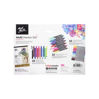 Bộ Bút Marker 36 Màu Multi Marker Set Mont Marte ( Có kèm sổ A4 chuyên vẽ Marker)