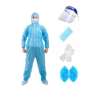 Bộ đồ bảo hộ y tế phòng dịch (tặng kính chắn giọt bắn trùm đầu)