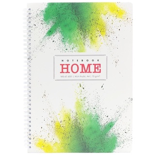 Sổ Lò Xo A4 Kẻ Ngang 200 Trang 70gsm Home - Hải Tiến 6331 - Hình Lá