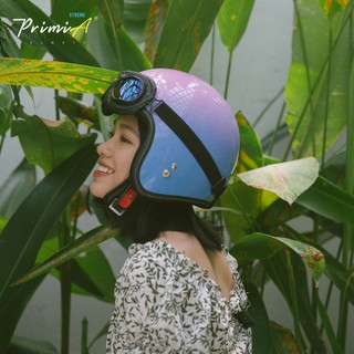 [Kèm Kính] Mũ Bảo Hiểm 3/4 Thiết Kế Cao Cấp PrimiA Xtreme - OMBRE Hoàng Hôn Tím