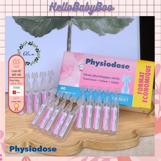 Nước Muối Sinh Lý Physiodose Pháp - Vệ Sinh Mắt Mũi An Toàn Cho Bé - 40 Ống 5ml