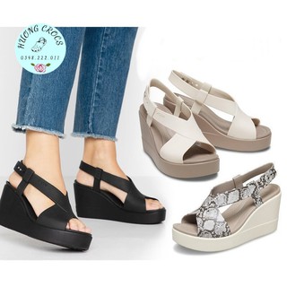 Dép Sandal nữ, Sandal cao gót 9p, Brooklyn high wedge quai chéo mềm nhẹ êm