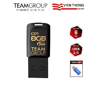 USB 2.0 Team Group C171 8GB chống nước tặng đầu đọc thẻ - Hãng phân phối chính thức