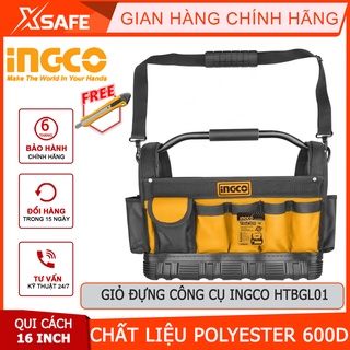 Giỏ đựng công cụ INGCO HTBGL01 Túi đồ nghề kích thước 16 inch, 21 túi đựng công cụ chất liệu polyester 600D - Chính hãng