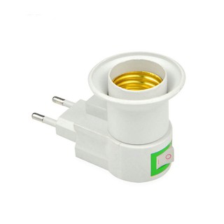 đui đèn e27 đui xoáy có công tắc tắt / bật kèm phích cắm tiện dụng