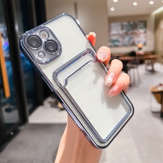 Ốp Điện Thoại Có Ngăn Đựng Thẻ Mạ Điện Chất Lượng Cao Cho Iphone 13 12 11PRO MAX IphoneX XS XSMAX