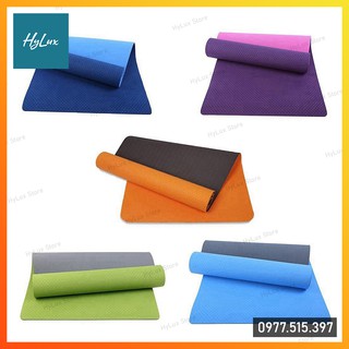 Thảm Tập Yoga TPE 2 lớp 6mm Cực XỊn - Thảm Tập Gym Định Tuyến 6 Màu (Kèm ảnh chụp thật)
