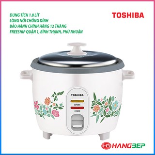 [Mã ELHADEV giảm 4% đơn 300K] Nồi cơm điện chống dính nắp gài Toshiba RC-18MH1PV(W) 1.8 lít