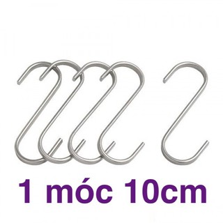 1 móc treo inox size 10cm hình chử s