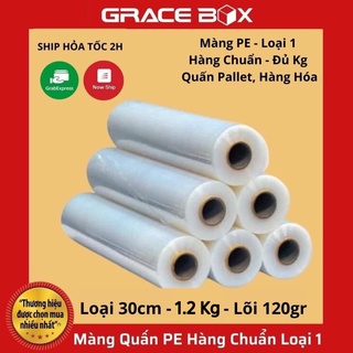 {Giá Xưởng} Màng PE Loại 30cm Nặng 1.2Kg Lõi 120gr Quấn Hàng Hoá Tiêu Chuẩn Chất Lượng Loại 1 - Siêu Thị Bao Bì Grace Bo