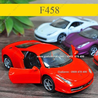 Xe Mô Hình Sắt Siêu Xe Ferrari 458 Tỉ Lệ 1/32 - Miniauto - Đỏ - 9681