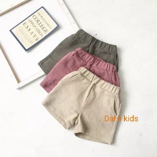 [ Giảm 5k Đơn 2 Quần] Quần Đùi Trẻ Em Chất Đũi Đường May Chắc Chắn