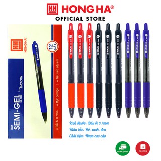 [Mã LIFEMALL995 giảm 10% đơn 99K] Combo 10 bút Semi Gel 0.7mm Hồng Hà (2600)