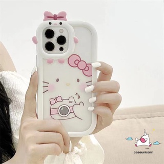 Ốp Điện Thoại TPU Mềm Hình Hello Kitty 3D Cho iPhone 11 13 12 14 Pro MAX 7 8 Plus 6 6S 14 Plus XR X XS MAX SE