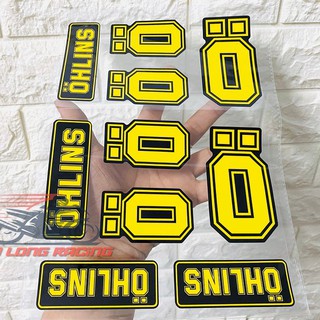 Bộ TEM Sticker Decal OHLINS dán xe máy