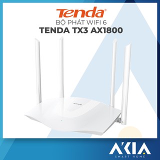 Bộ phát Wifi 6 Tenda TX3 AX1800 - Router Wifi 6 Băng tần kép tốc độ 1800Mbps - Hàng Chính Hãng Tenda VN, BH 3 Năm