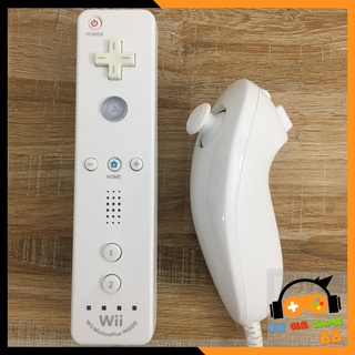 Điều khiển Wii Remote tích hợp Motion Plus và Nunchuck cho máy chơi game, hàng zin chuẩn nhạy
