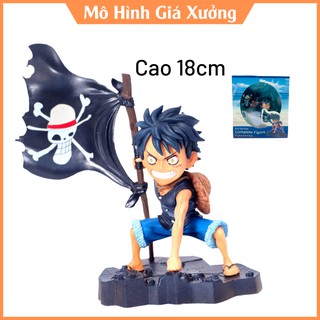 Mô hình Luffy mũ rơm One Piece Cầm cơ của Băng Cao 18cm - Tượng Figure Monkey D.Luffy