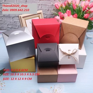 DEC01-04 Hộp đựng bánh kẹo 12X12X9CM (Đỏ-Đen_nâu_trắng)