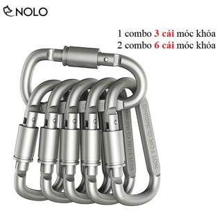 Combo 3 Móc Chìa Khóa Balo Chai Nước Đa Năng Chất Liệu Hợp Kim Nhôm CQ01 Màu Bạc