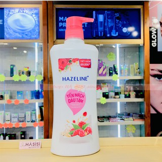 SỮA TẮM DƯỠNG SÁNG DA HAZELINE YẾN MẠCH &amp; DÂU TẰM 670G