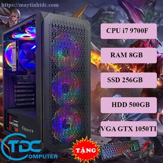 Máy tính chơi game thiết kế đồ họa MAX PC CPU core i7 9700F, Ram 8GB,SSD 256GB, HDD 500GB Card 1050TI + Qùa tặng