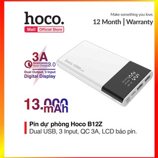 [Mã 154ELSALE2 giảm 7% đơn 300K] Sạc Dự Phòng Hoco B12Z Superior 13000mAh Màn hình LCD Hiển Thị - MrPhukien