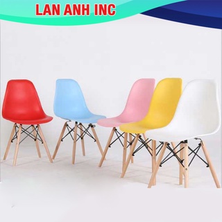 Ghế nhựa chân gỗ eames LAI128c [GIAO HOẢ TỐC]