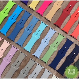 DÂY CAO SU ĐỒNG HỒ APPLE WATCH SPORT BANDS CAO CẤP ĐỦ MÀU XANH BÓNG ĐÊM FULL SIZE 1 2 3 4 5 38mm 40mm 42mm 44mm