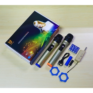 Bộ 2 Micro Karaoke Không Dây Cực Hay W003 - Kết Nối Xa - Hút Âm Cực Tốt - Hát Cực Nhẹ - Tần Số VHF