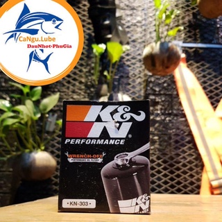[DauNhot-PhuGia]Lọc nhớt K&amp;N 303, lọc nhớt cho xe PKL K N 303 chuyên dụng hàng cao cấp cho xe phân khối lớn