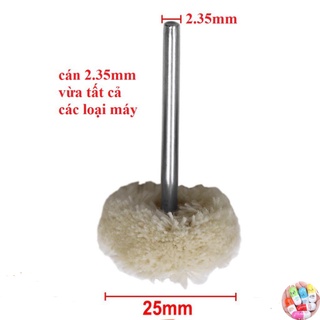 Đầu đánh bóng trang sức resin bằng len cán 2.35mm vừa tất cả các loại máy