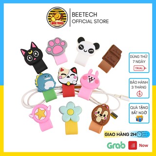 Phụ kiện cuộn cáp sạc, đồ quấn gọn tai nghe hình dễ thương dùng nút bấm - Beetech