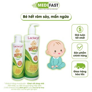Sữa tắm gội hằng ngày cho trẻ Lactacyd Milky For Baby - An toàn cho trẻ, dưỡng ẩm da bé