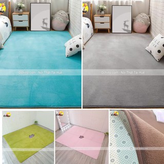Thảm Trải Sàn Phòng Khách, Phòng Ngủ Chất nhung tuyết mềm mịn size 1m8-2m - (Đủ Màu)